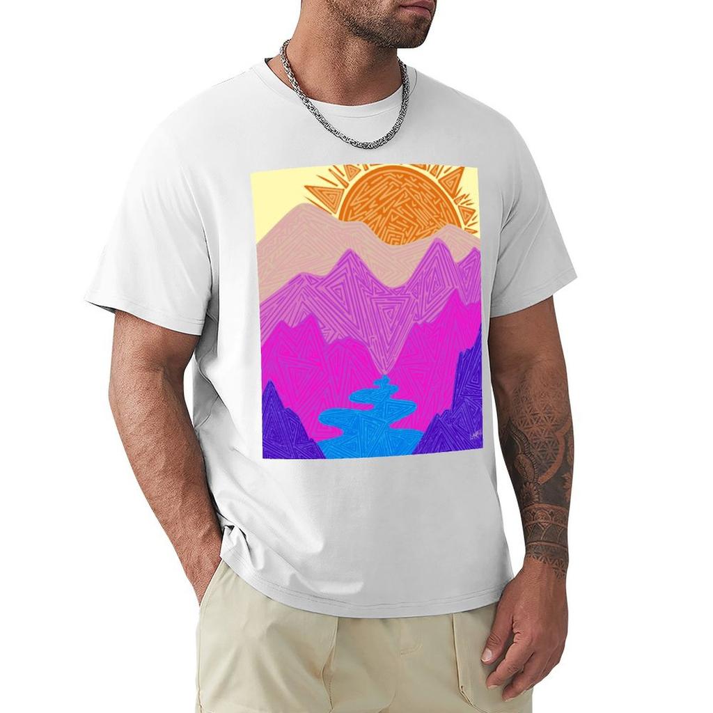 River Flows Through TShirt Vintage Anime Shirt Summer Tops Black Tshirts for Men