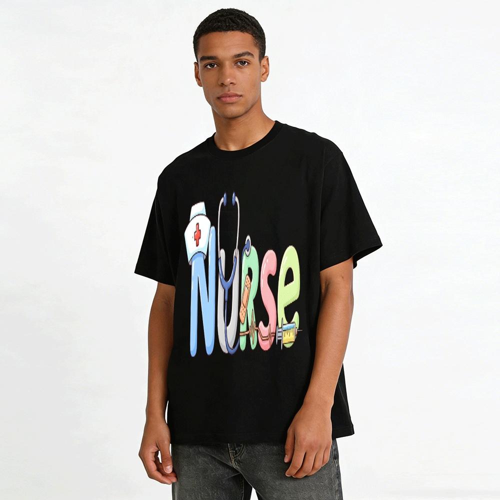 Fun Nurse Themed Print Casual T-Shirt Pure cotton T-shirt