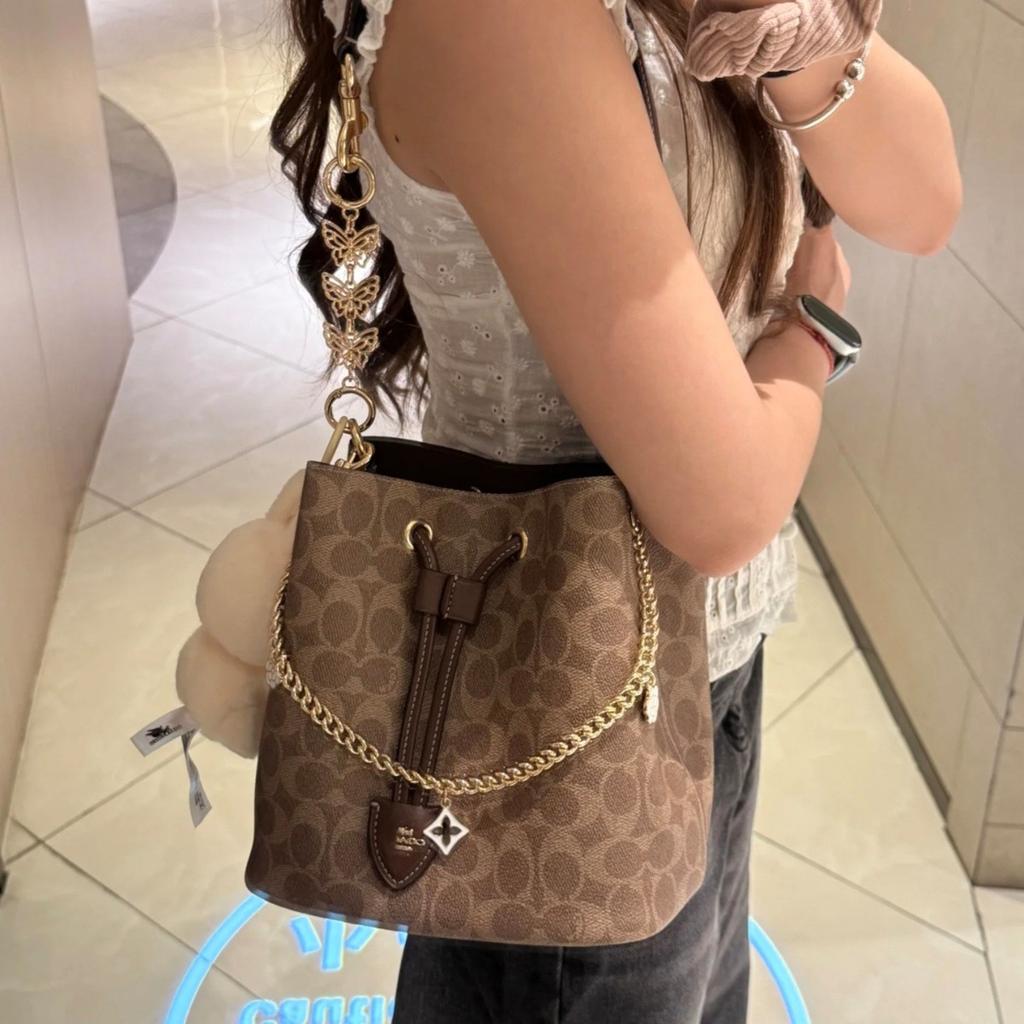 C Home Rowan Bucket Bag Casual Versatile Large Capacity Tote Bag 2025 New Drawstring Crossbody Shoulder Bag