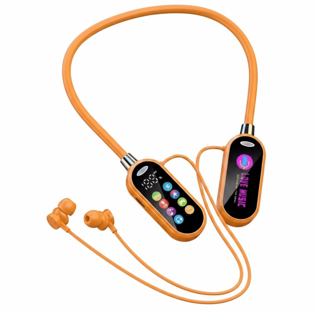 HiFi Sound Bluetooth Earphones LED Display Noise Reduction Earbuds Neckband Headsets Travel