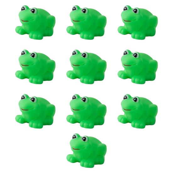 10Pcs Bath Toys for Toddlers Vinyl Squeeze Cartoon Frog Toy Shower Safe Water Toy for Sensory Learning