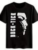 Men'S Black T-Shirt with "BUCK-TICK" Graphic Print - Retro Rock Band Design, Sho