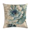 Vintage Pillowcase Printed Flower Linen Square Soft Pillow Case Sofa Seat Living Room Home Decor Cushion Cover 45*45Cm