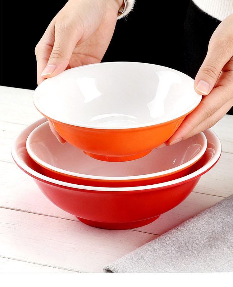 10-Piece Melamine Bowl Set: Ideal for Breakfast, Soup, Congee, Soy Milk, Wonton, Rice Noodle, and Hot & Spicy Soup.