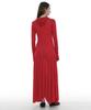 Partimento Woman Sheer Layered Hoodie Flare Dress_Red