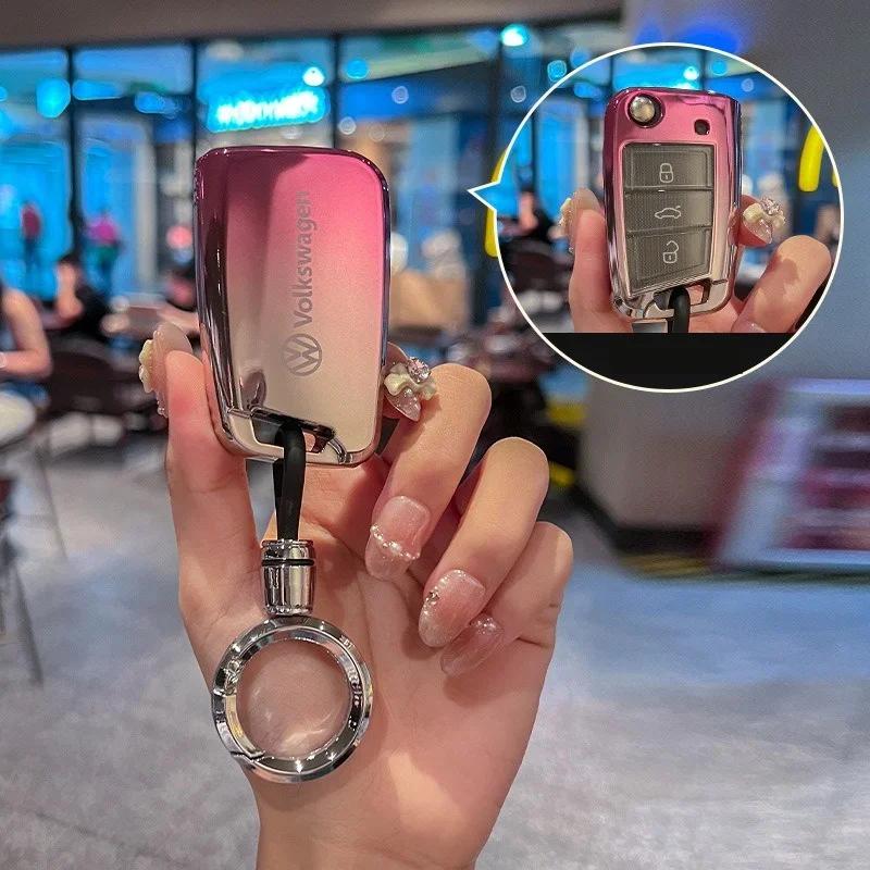 For VOLKSWAGEN TPU Car Remote Key Case Cover Protector Holder Shell For VW Volkswagen Tiguan MK1 MK2 Magotan Passat B5 B8 Polo G