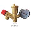 1/2'' 3/4'' 1'' Boiler Safety Group DN25 Reliable Brass Valve With Pressure Gauge Quick For Heating Systems