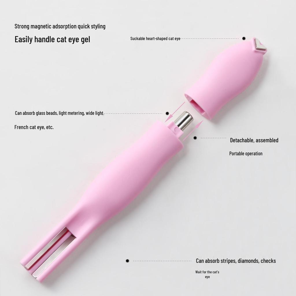 3-in-1 Nagelkunst Magneet: Hart, Slang, Kattenoog Gel Nagellak Sterk Multifunctioneel Magnetisch Gereedschap