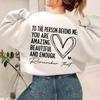 In-Stock Women's Plus Velvet 'You Are Amazingly Beautiful and Enough' Sweatshirt Pullover
