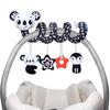 Newborns Spiral Hanging Activity Stroller Toy Baby Carseat Toy Black & White Lion Koala Rattle  for Crib Mobile Sensory Toy Gift