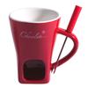 Tasse à café créative avec couverts, 130 ml, style européen, idéale pour faire fondre le fromage et le chocolat. Mug en céramique avec fourchette pour réchauffer les aliments.