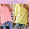 Elegant Women's Fashion Loose Medium Sleeve T-shirt Spring Blouse Casual Cotton Shirt