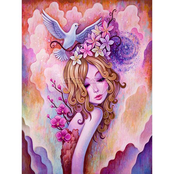 5D DIY Diamond Painting Kit Fresh Comic Beauty  Art Diamond Embroidery Rhinestones Decorations for Home