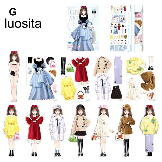 Magnetic Princess Dress Up Paper Doll, Pretend Play Toy, Smooth Burr-Free, Encourage Creation, Funny Clothes Dress Up Puzzle Game