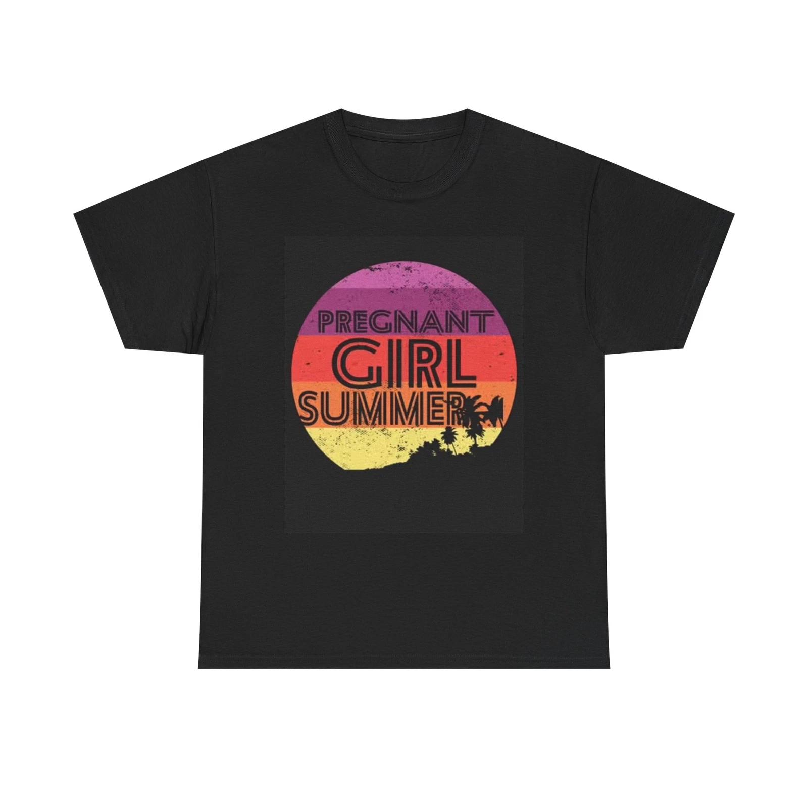 Men s and Women s T-shirts Pregnant Girl Summer L