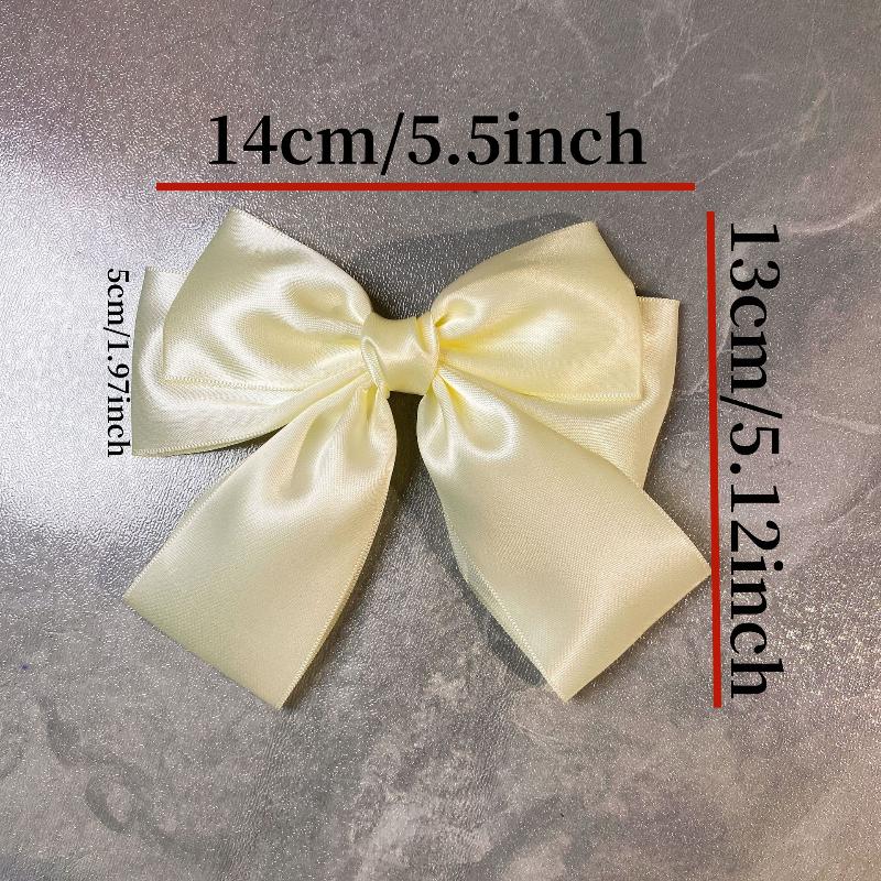 Solid Color Bow Ribbon Hair Clip  Women Bowknot Barrettes Women Ponytail Clip Headband Girls Hair Accessories Gift