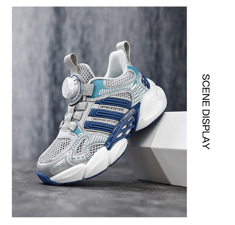 Qibohui Boys' Sports Shoes Outdoor Youth Mesh Breathable 2026 Summer New Soft Soled Children's Shoes Men