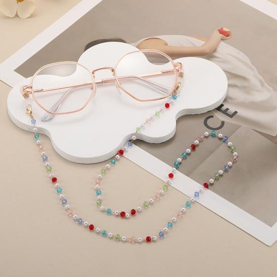 Women Glasses Chain Colorful Faux Gemstone Eyeglass Chain Retro Beaded Sunglass Strap Eyeglass Lanyards for Spectacle Reading Glasses