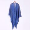 European & American Tassel Shawl: Sun Protection Bikini Beach Cover-up, Solid Color Hollow-out Design