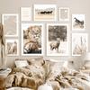 Autumn Landscape Reed Lion Elephant Deer Wall Art Canvas Painting Nordic Posters And Prints Wall Pictures For Living Room Decor