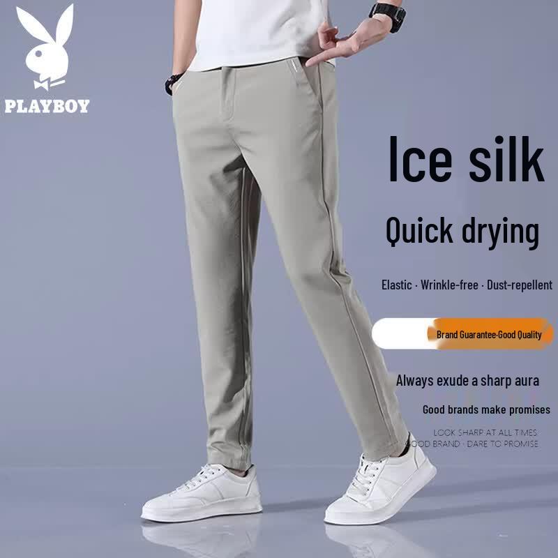 

PLAYBOY Men s Summer Business Casual Straight Leg Trousers 38