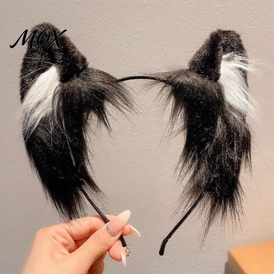 Carnival Masquerade Props Cat Ears Headband, Soft Fuzzy Headband for Men Women, Furry Hairhoop Faux Fur Animal Headwear Cosplay Costume Halloween