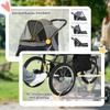 Foldable Pet stroller, Dog Buggy with Three Wheels, for Small/Medium Dogs, Grey