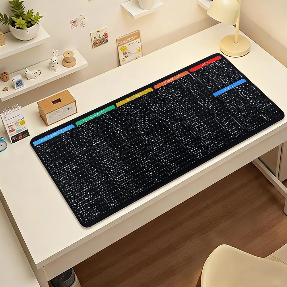 Shortcut Keys Mouse Pad Computer Laptop Rubber Nonslip Mouse Mat Mousepad Gamers Decoracion Desk Mat SBD400x800x2mm