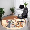 1pcTom Jerry Office Round Area Rug, Indoor Mat Suitable For Office, Bedroom Living Room Home Decor, Room Deco, Offic A0928116