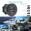 Waterproof Dual USB Charger Socket Power Outlet 4.8A with Wire In-line 10A Fuse