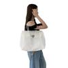 Borsa Tote in PVC Trasparente tipo Gelatina con Chiusura Borsa a Spalla Grande Capacità per Uso Quotidiano