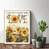 5D Full Round Sqaure Diamond Embroidery Cross Stitch Sunflower Diamond Painting Flower Picture of Rhinestone Handmade Gift