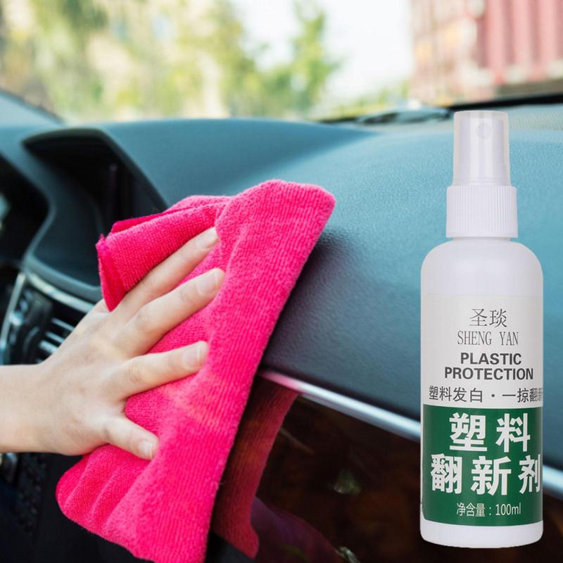 Auto Faux Leer Reiniger 100ml Interieur Renovatie Agent Auto Interieur Reinigingsspray Rubber Coating Spray Voor Deur Dashboard