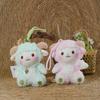 Little Sheep Stuffed Plush Keychain Soft PP Cotton Animal Doll Key Ring Cute Bag Pendant for Children Festival Gift