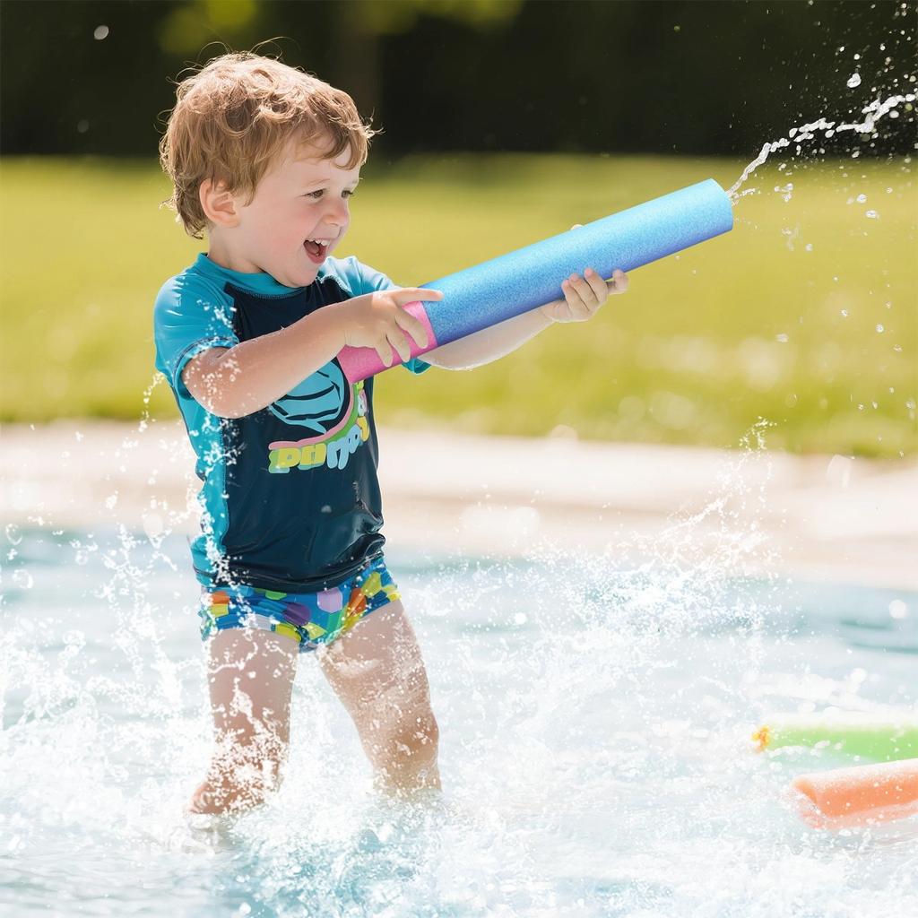 Summer Beach Water Play Toy, Eva Pull-Out High-Pressure Water  , Water Straight Tube Foam Eva Water