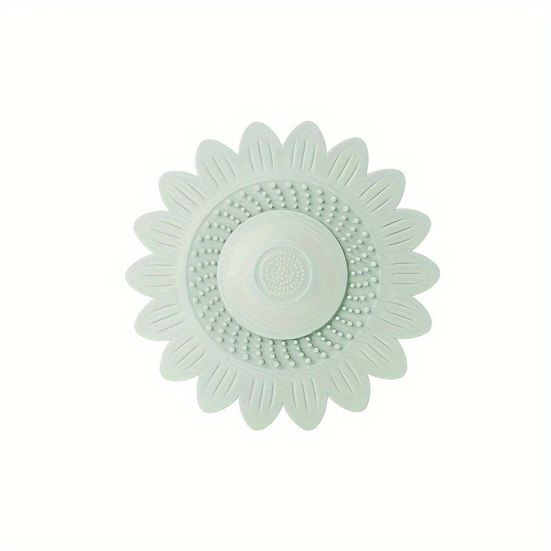 

1 шт. Бытовой фильтр для раковины, уловитель волос, защита от засоров, крышка слива для пола, защита слива для душа, крышка слива с цветочным дизайном зелёный