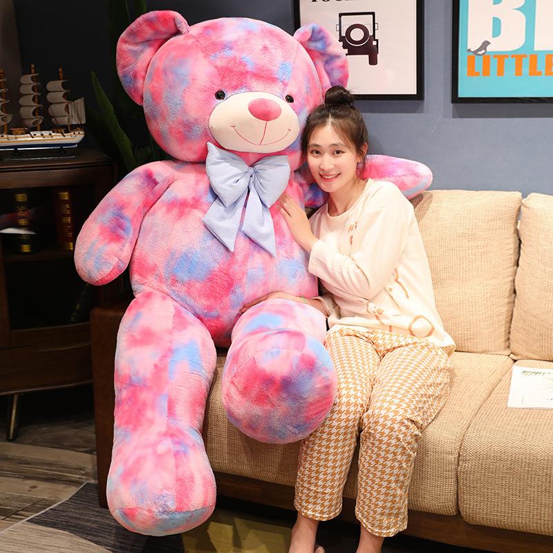 Large Colored Teddy Bear Doll Plush Big Bear Hug Bear Doll Girl Sleeping Soothing Muppet Doll