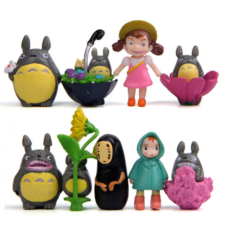 Figure 9pcs Model My Neighbour Totoro Sunflower Sculpture Decorative Toys