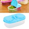 Food Storage Container Double Grid Sealed Plastic Food Storage Box with Lid for Kitchen Fridge