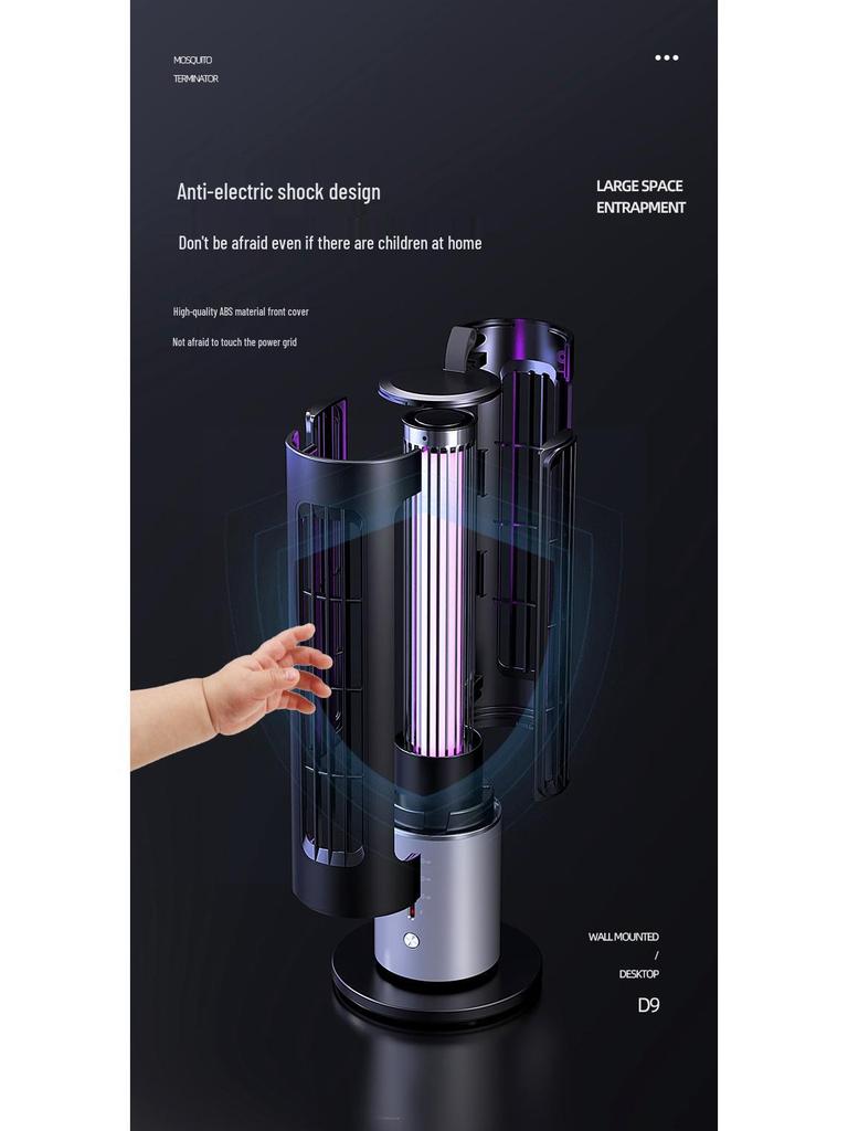 2025 USB Portable Electric Mosquito Killer Lamp - Outdoor Shock-Activated Mosquito Lamp