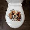 3D Cartoon Pet Stickers - Dog Toilet & Bedroom Home Decor, Self-Adhesive