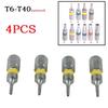 4Pcs 25mm T6-T40 Magnetic Torx Screwdriver Bits Set Electric Screwdriver Head T6/T8/T9/T10/T15/T20/T25/T27/T30/T35/T40 Hand Tool