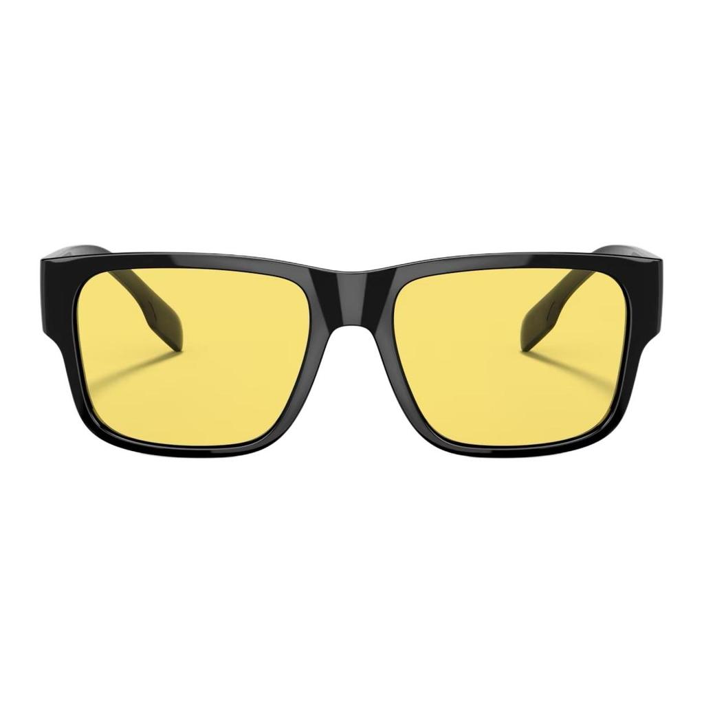 Burberry 4358 UV Protection Yellow Lens Sunglasses Large Frame Ultra Light Material Square Sunglasses Unisex Sunglasses 0BE4358300185