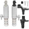 Intake And Exhaust Camshaft Position Actuator VVT Solenoid Valve Kit With Camshaft Crankshaft Engine Sensor- Compatible With