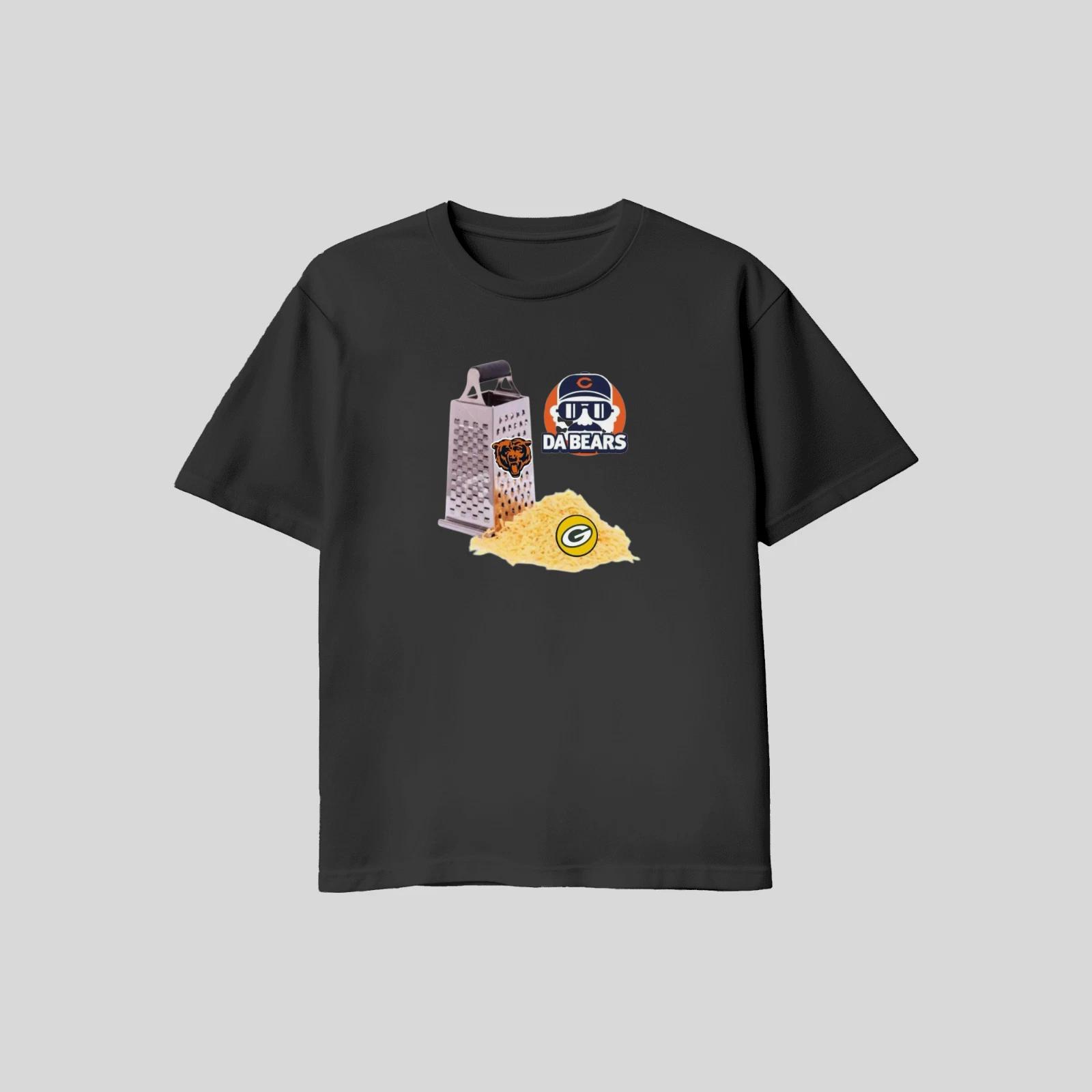 Unisex Adult Casual Graphic Chicago Bears Cheese Grater Green Bay P... S