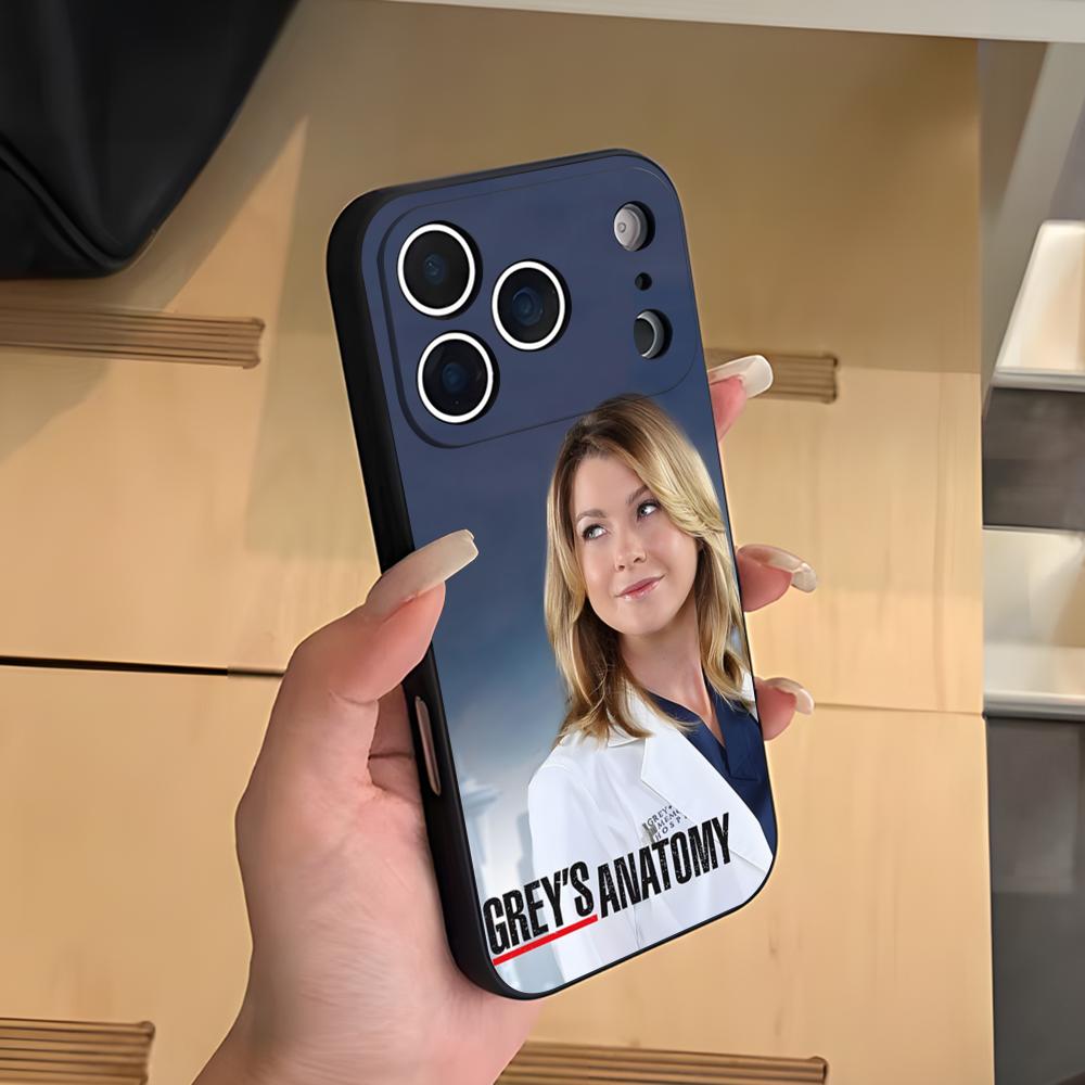 Hot TV Greys Anatomy Phone Case For IPhone 17 Air 16 E Pro Max 15 14 13 Mini 12 Pro 11 Max Plus Black Soft Shell
