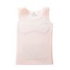 Autumn and winter German velvet girls' development period seamless thermal underwear students antibacterial belly vest girls with chest pads vest
