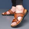 Fashion2024 Men's Fashion Handmade Sandals Leather Sandal for Man Comfortable and Durable Summer Outddoor Shoes Big Size 38-48