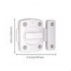 Door Bolt Lock, NoDrill Hasp Latch, Privacy for Bedroom and Bathroom, Stainless Steel White Medium