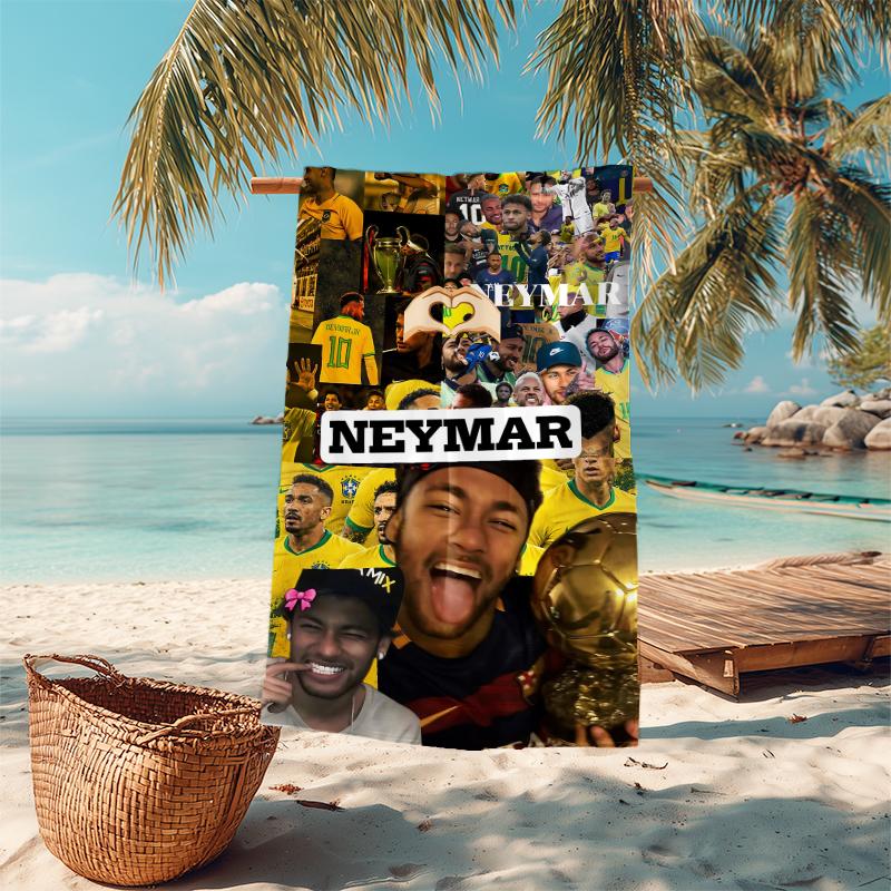 1pc Brazilian Football Celebration Microfiber Quick Dry Beach Towel Absorbent Soft Oversized Sand Free Towel for Travel Pool Gym Swimming Yoga 20a119
